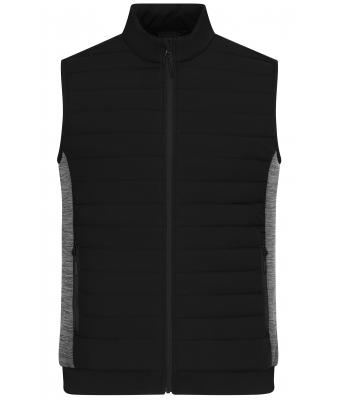 Uomo Men's Padded Hybrid Vest Black/carbon-melange 11482