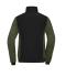 Donna Ladies' Padded Hybrid Jacket Black/olive-melange 11483