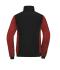Donna Ladies' Padded Hybrid Jacket Black/red-melange 11483
