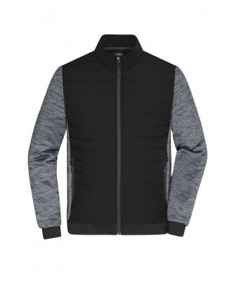 Uomo Men's Padded Hybrid Jacket Black/carbon-melange 11484