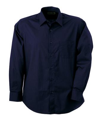 Uomo Men's Shirt Classic Fit Long Navy 7338