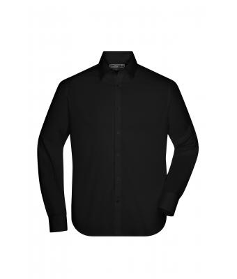 Uomo Men's Shirt Slim Fit Long Black 7340