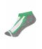 Unisexe Chaussettes sneakers sport Vert 7354