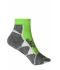 Unisex Sport Sneaker Socks Bright-green/white 8669