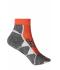 Unisex Sport Sneaker Socks Bright-orange/white 8669