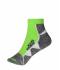 Unisex Sport Sneaker Socks Bright-green/white 8669