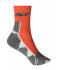Unisex Sport Socks Bright-orange/white 8670