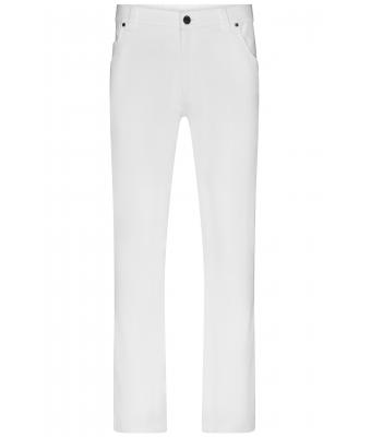 Uomo Men's 5-Pocket-Stretch-Pants White 10537