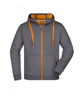 Herren Men's Doubleface Jacket Carbon/orange 7418