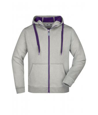 Uomo Men's Doubleface Jacket Grey-heather/purple 7418