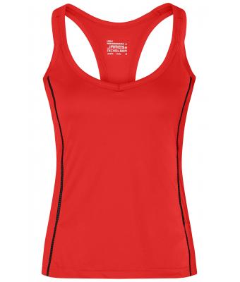 Damen Ladies' Running Reflex Top Red/black 7490
