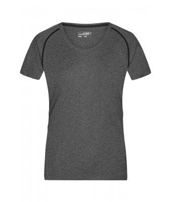 Femme T-shirt technique femme Noir-mélange/noir 8464