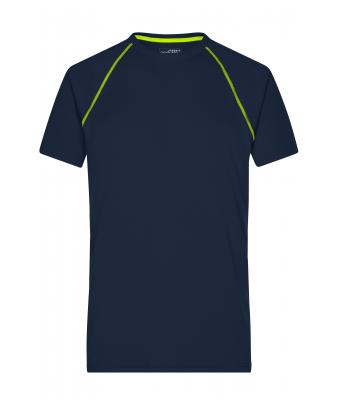 Uomo Men's Sports T-Shirt Navy/bright-yellow 8465