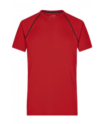Uomo Men's Sports T-Shirt Red/black 8465