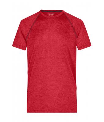 Uomo Men's Sports T-Shirt Red-melange 8465