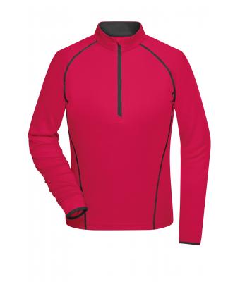 Damen Ladies' Sports Shirt Longsleeve Bright-pink/titan 8466