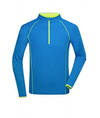 Herren Men's Sports Shirt Longsleeve Bright-blue/bright-yellow 8467