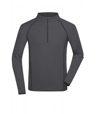 Uomo Men's Sports Shirt Longsleeve Titan/black 8467