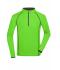 Herren Men's Sports Shirt Longsleeve Bright-green/black 8467