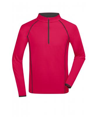 Herren Men's Sports Shirt Longsleeve Bright-pink/titan 8467