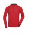Herren Men's Sports Shirt Longsleeve Red/black 8467