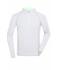Herren Men's Sports Shirt Longsleeve White/bright-green 8467