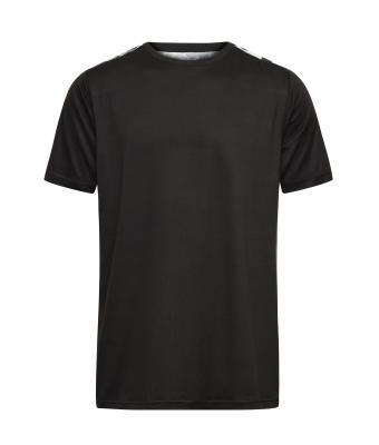Homme T-shirt sport homme Noir/imprimé-en-noir 10243