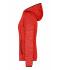 Damen Ladies' Knitted Fleece Hoody Red-melange/black 8043