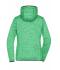 Donna Ladies' Knitted Fleece Hoody Green-melange/black 8043