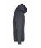 Men Men's Knitted Fleece Hoody Dark-melange/black 8044