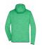 Herren Men's Knitted Fleece Hoody Green-melange/black 8044