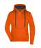 Damen Ladies' Hooded Jacket Dark-orange/carbon 8049