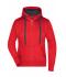 Donna Ladies' Hooded Jacket Red/carbon 8049