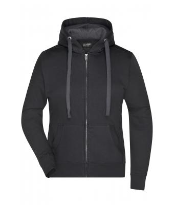 Damen Ladies' Hooded Jacket Black/carbon 8049