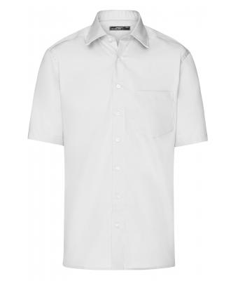 Uomo Men's Business Shirt Short-Sleeved White 7531