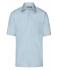 Herren Men's Business Shirt Short-Sleeved Light-blue 7531