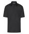 Uomo Men's Business Shirt Short-Sleeved Black 7531
