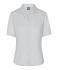 Damen Ladies' Business Blouse Short-Sleeved Light-grey 7533