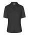 Damen Ladies' Business Blouse Short-Sleeved Black 7533