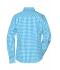 Donna Ladies' Checked Blouse Turquoise/white 8053