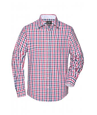 Herren Men's Checked Shirt Navy/red-navy-white 8054