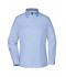 Donna Ladies' Plain Shirt Light-blue/navy-white 8055