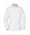 Donna Ladies' Plain Shirt White/red-white 8055