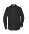 Herren Men's Plain Shirt Black/black-white 8056