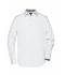Herren Men's Plain Shirt White/black-white 8056