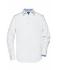 Herren Men's Plain Shirt White/royal-white 8056