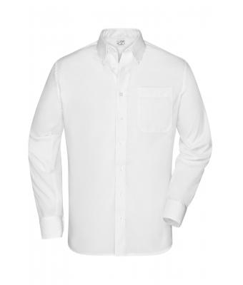 Herren Men's Shirt "BUTTON DOWN" White 8149