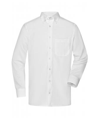 Herren Men's Shirt "BUTTON DOWN" White 8156
