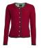 Donna Ladies' Traditional Knitted Jacket Red/anthracite-melange/green 8486