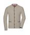 Men Men's Traditional Knitted Jacket Beige/anthracite-melange/red 8487
